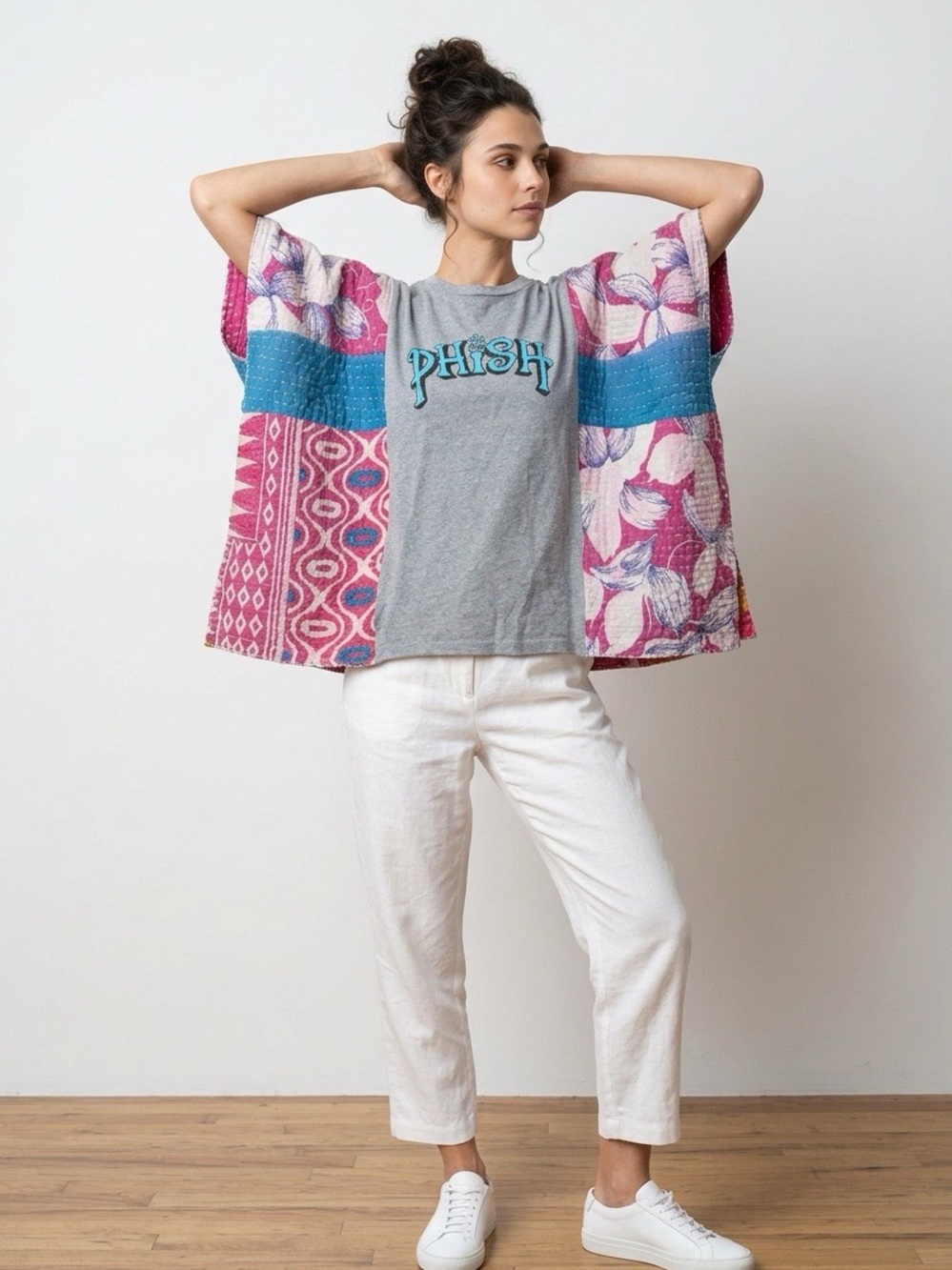 Handcrafted Upcycled Phish Kantha Tunic NWT One Size